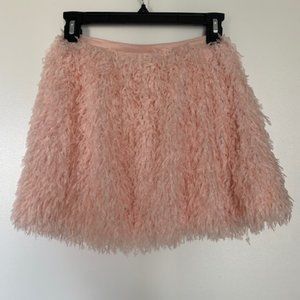 Pink Feather Mini Skirt
